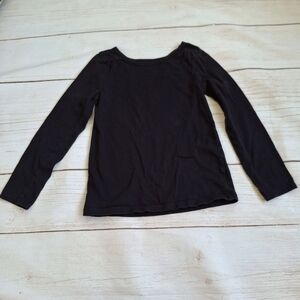 Children's Place S-5/6 Basic Black Long Sleeve Tee Layering Shirt